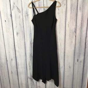 Elegant Black One-Shoulder Dress. Perfect For Special Occasions.